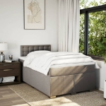 Giroletto a Molle con Materasso Tortora 120x190 cm in Tessuto