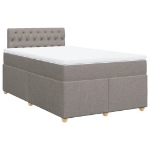 Giroletto a Molle con Materasso Tortora 120x190 cm in Tessuto