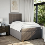 Giroletto a Molle con Materasso Tortora 120x190 cm in Tessuto