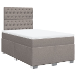 Giroletto a Molle con Materasso Tortora 120x190 cm in Tessuto