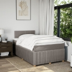 Giroletto a Molle con Materasso Tortora 120x190 cm in Tessuto