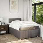 Giroletto a Molle con Materasso Tortora 120x190 cm in Tessuto