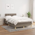 Giroletto a Molle con Materasso Tortora 120x190 cm in Tessuto