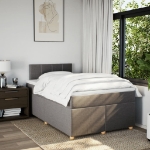 Giroletto a Molle con Materasso Tortora 120x190 cm in Tessuto