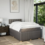 Giroletto a Molle con Materasso Tortora 120x190 cm in Tessuto