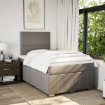 Giroletto a Molle con Materasso Tortora 120x190 cm in Tessuto