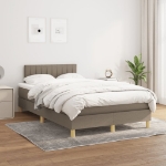 Giroletto a Molle con Materasso Tortora 120x190 cm in Tessuto