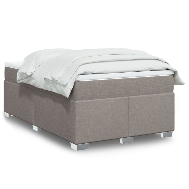 Giroletto a Molle con Materasso Tortora 120x190 cm in Tessuto