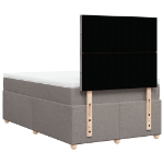 Giroletto a Molle con Materasso Tortora 120x190 cm in Tessuto