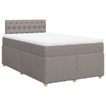Giroletto a Molle con Materasso Tortora 120x190 cm in Tessuto