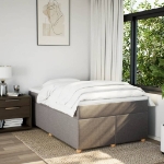 Giroletto a Molle con Materasso Tortora 120x190 cm in Tessuto