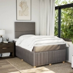 Giroletto a Molle con Materasso Tortora 120x190 cm in Tessuto