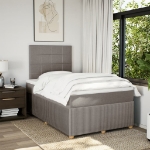 Giroletto a Molle con Materasso Tortora 120x190 cm in Tessuto