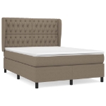 Giroletto a Molle con Materasso Tortora 140x190 cm in Tessuto