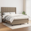 Giroletto a Molle con Materasso Tortora 140x190 cm in Tessuto