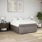 Giroletto a Molle con Materasso Tortora 140x190 cm in Tessuto