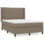 Giroletto a Molle con Materasso Tortora 140x190 cm in Tessuto