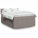 Giroletto a Molle con Materasso Tortora 140x190 cm in Tessuto