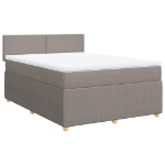 Giroletto a Molle con Materasso Tortora 140x190 cm in Tessuto