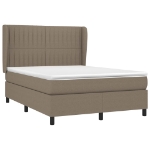 Giroletto a Molle con Materasso Tortora 140x190 cm in Tessuto
