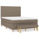 Giroletto a Molle con Materasso Tortora 140x190 cm in Tessuto