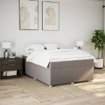 Giroletto a Molle con Materasso Tortora 140x190 cm in Tessuto