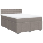 Giroletto a Molle con Materasso Tortora 140x190 cm in Tessuto