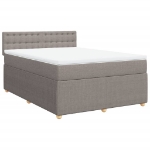 Giroletto a Molle con Materasso Tortora 140x190 cm in Tessuto