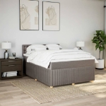Giroletto a Molle con Materasso Tortora 140x190 cm in Tessuto