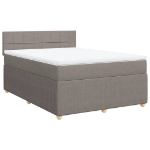 Giroletto a Molle con Materasso Tortora 140x200 cm in Tessuto