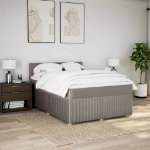 Giroletto a Molle con Materasso Tortora 140x200 cm in Tessuto