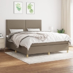 Giroletto a Molle con Materasso Tortora 160x200 cm in Tessuto