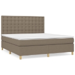 Giroletto a Molle con Materasso Tortora 160x200 cm in Tessuto