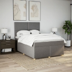 Giroletto a Molle con Materasso Tortora 160x200 cm in Tessuto