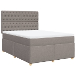 Giroletto a Molle con Materasso Tortora 160x200 cm in Tessuto