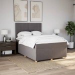 Giroletto a Molle con Materasso Tortora 160x200 cm in Tessuto