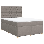 Giroletto a Molle con Materasso Tortora 160x200 cm in Tessuto
