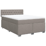 Giroletto a Molle con Materasso Tortora 160x200 cm in Tessuto