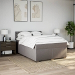 Giroletto a Molle con Materasso Tortora 160x200 cm in Tessuto