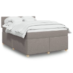 Giroletto a Molle con Materasso Tortora 160x200 cm in Tessuto