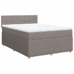 Giroletto a Molle con Materasso Tortora 160x200 cm in Tessuto