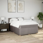 Giroletto a Molle con Materasso Tortora 160x200 cm in Tessuto