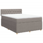 Giroletto a Molle con Materasso Tortora 160x200 cm in Tessuto