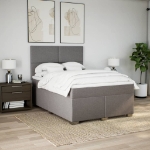 Giroletto a Molle con Materasso Tortora 160x200 cm in Tessuto