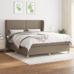 Giroletto a Molle con Materasso Tortora 160x200 cm in Tessuto