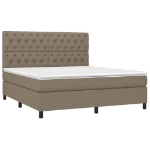Giroletto a Molle con Materasso Tortora 160x200 cm in Tessuto