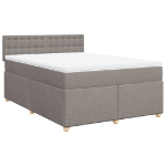 Giroletto a Molle con Materasso Tortora 160x200 cm in Tessuto