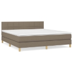 Giroletto a Molle con Materasso Tortora 160x200 cm in Tessuto