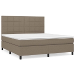 Giroletto a Molle con Materasso Tortora 160x200 cm in Tessuto