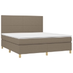 Giroletto a Molle con Materasso Tortora 160x200 cm in Tessuto